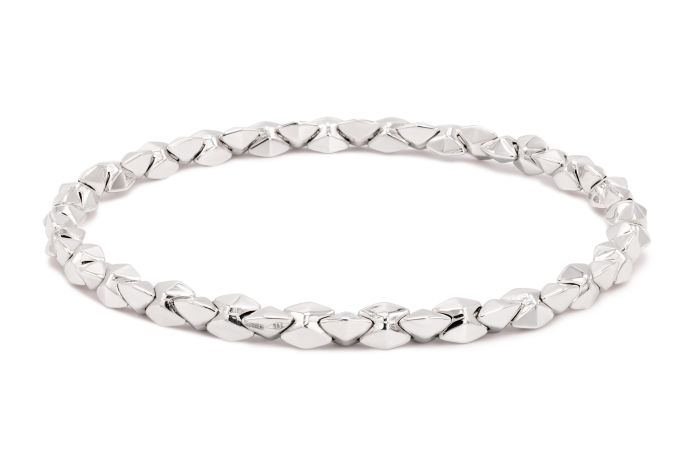 18K White Gold Stretch Spring Bracelet