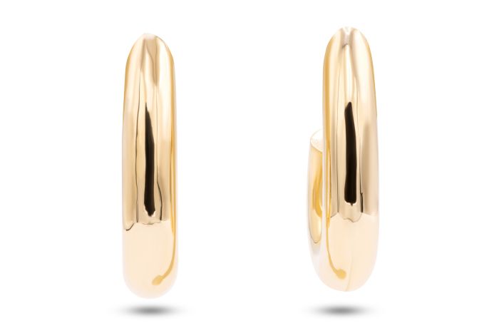 14K Yellow Gold "J" Hoop Earrings