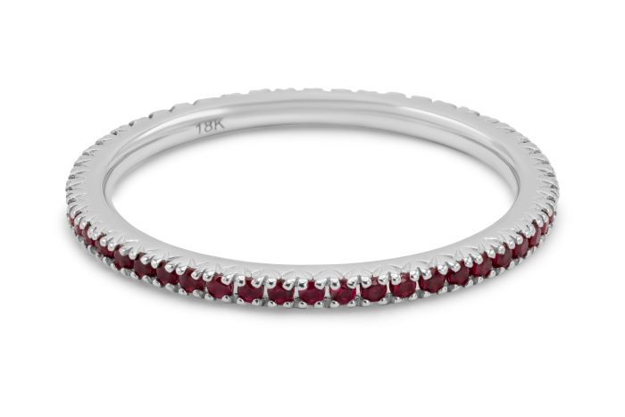 18K White Gold Ruby Eternity Ring (0.33ctw)