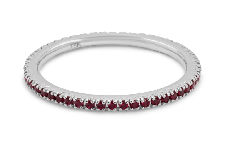 18K White Gold Ruby Eternity Ring (0.33ctw)